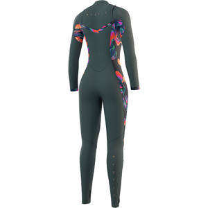 2021 Mystic Womens Dazzled 5/3mm Chest Zip Wetsuit 210078 - Dark Leaf